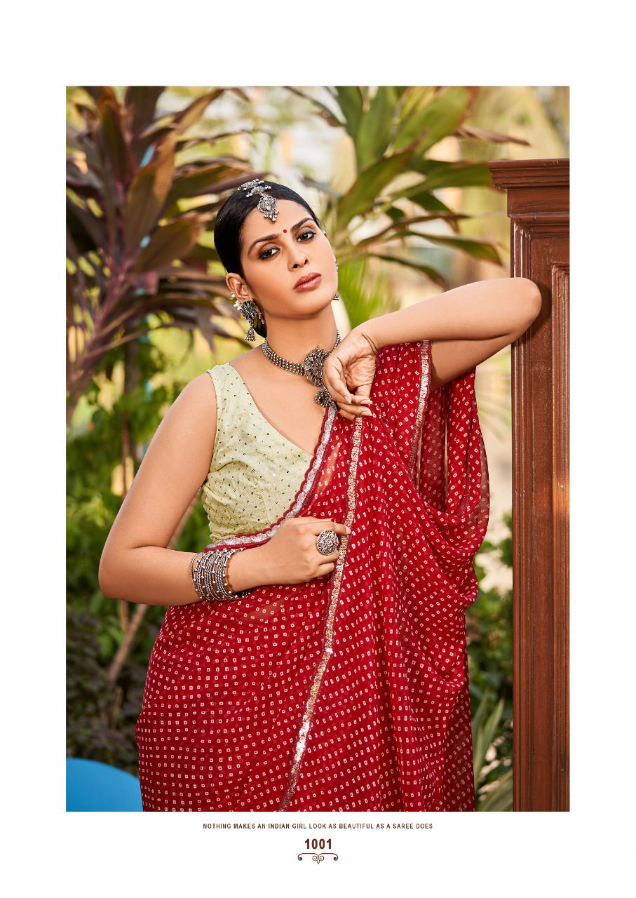 Stavan Smruti Stylish Fancy Designer Party Wear Georgette Saree Collection